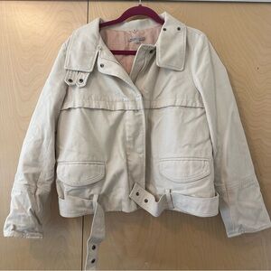 Gap cream moto jacket